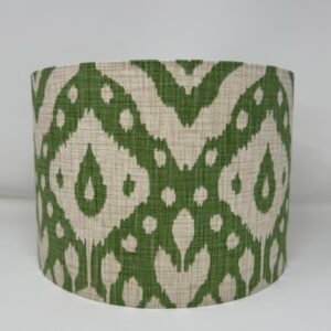 Ikat lampshade in Emerald handmade by Fait par Moi