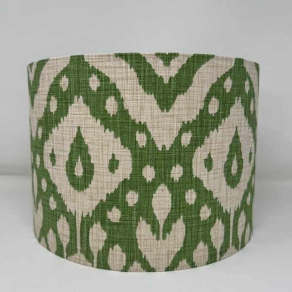 Ikat lampshade in Emerald handmade by Fait par Moi
