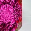Japanese chrysanthemum drum lampshade in scarlet fabric by Fait par Moi 4