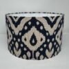 Marrakech Ikat handmade drum lampshade in Ink by Fait par Moi 2