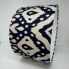 Marrakech Ikat handmade drum lampshade in Ink by Fait par Moi 4