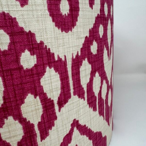 Marrakech Ikat handmade drum lampshade in Begonia by Fait par Moi 3