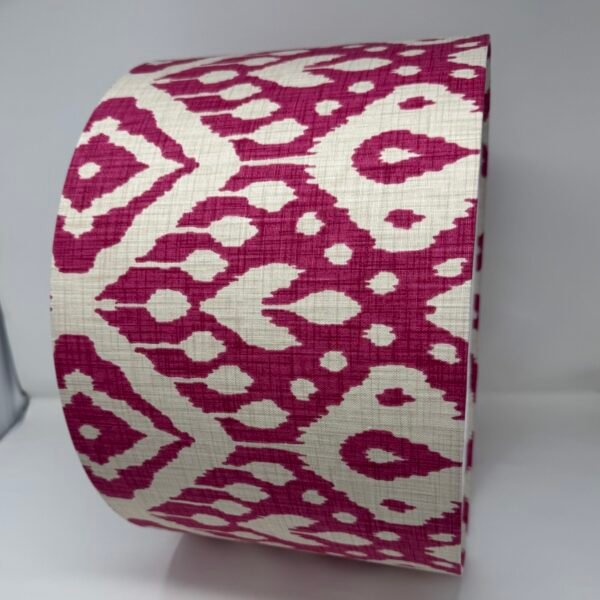 Marrakech Ikat handmade drum lampshade in Begonia by Fait par Moi 2