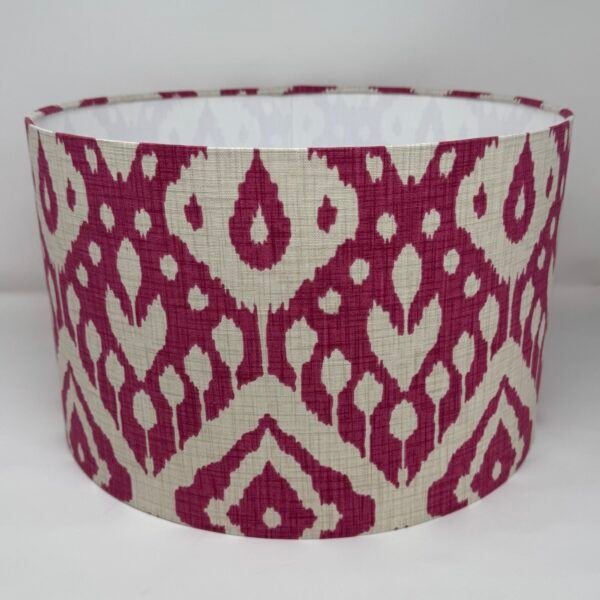 Marrakech Ikat handmade drum lampshade in Begonia by Fait par Moi 4