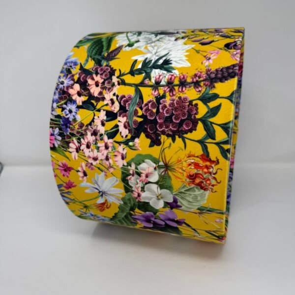 Zion velvet lampshade in Ochre handmade by Fait par Moi