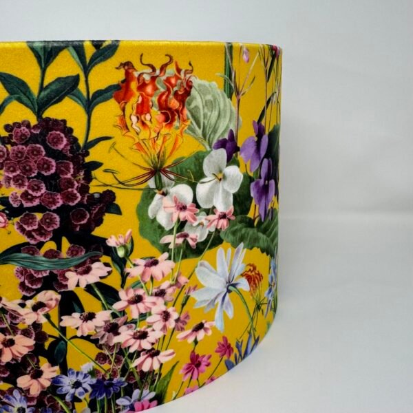 Zion velvet lampshade in Ochre handmade by Fait par Moi 2