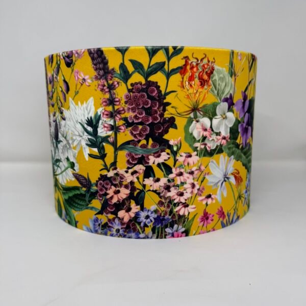 Zion velvet lampshade in Ochre handmade by Fait par Moi 3