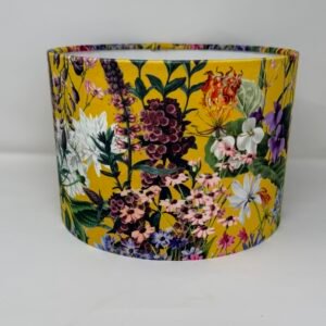 Zion velvet lampshade in Ochre handmade by Fait par Moi 4