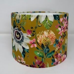 Paradise velvet lampshade in Ochre handmade by Fait par Moi 2