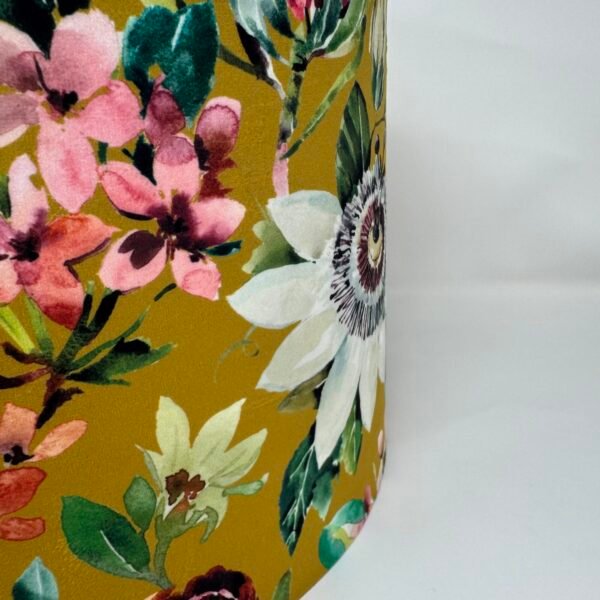 Paradise velvet lampshade in Ochre handmade by Fait par Moi 4