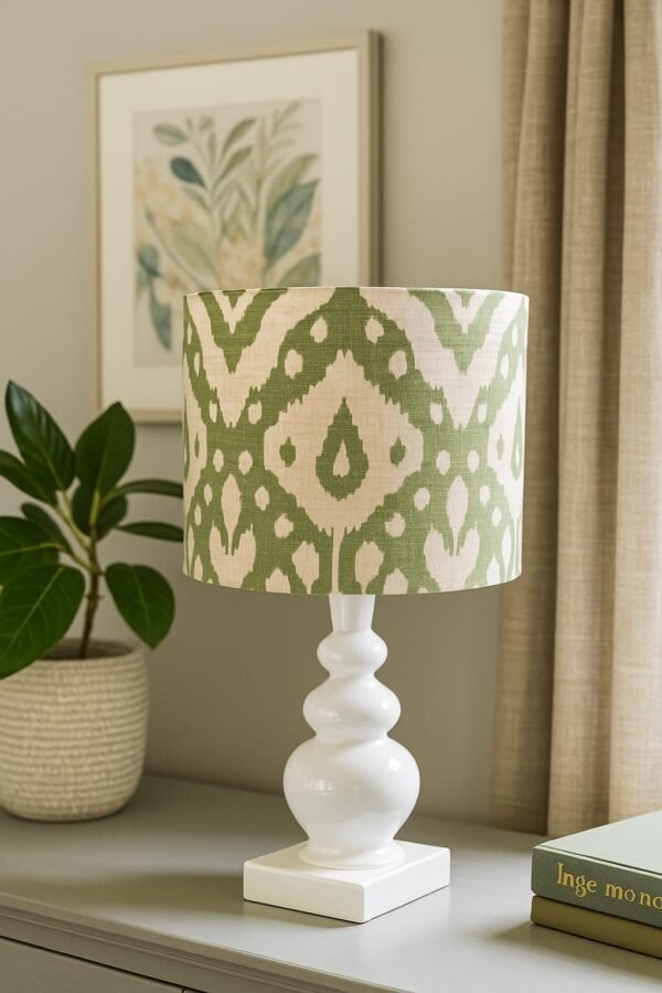 Marrakech ikat lampshade in Emerald - Image 5