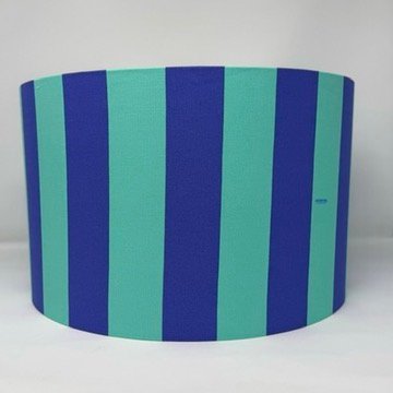 Cornflower stripes drum lampshade by Fait par Moi