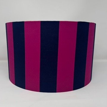 Claret stripes handmade drum lampshade by Fait par Moi 2
