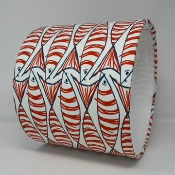 Orange fish handmade drum lampshade by Fait par Moi 2