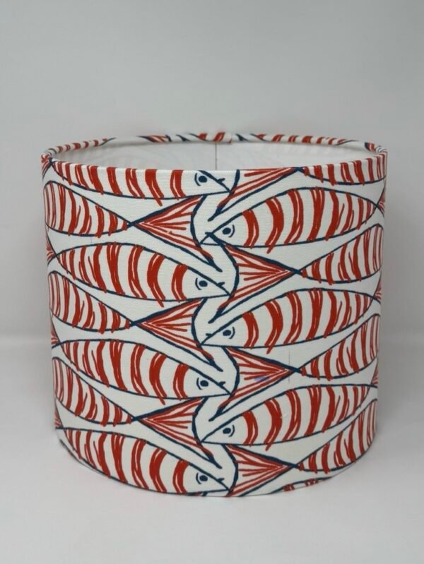 Orange fish handmade drum lampshade by Fait par Moi