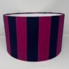 Claret stripes handmade drum lampshade by Fait par Moi