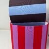 Raspberry stripes handmade drum lampshade by Fait par Moi 3