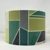 Green geometric velvet handmade lampshade by Fait par Moi 2