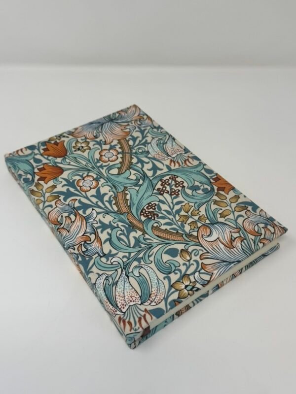 Golden Lily Fabric covered A5 Notebook