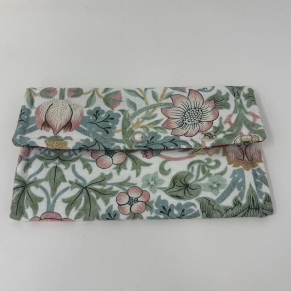 Fabric pouch Strawberry Thief Olive