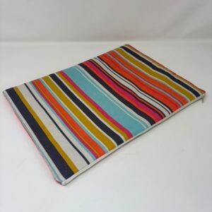 Handmade laptop cover in the Dakari stripe design by Fait par Moi