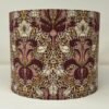 Handmade barbed berry lampshade featuring the William Morris Spring Thicket floral pattern by Fait Par Moi.